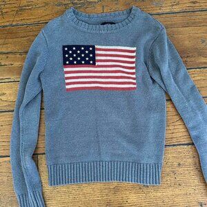 Vintage American Flag Knit Sweater